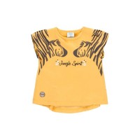 Βρεφική καλοκαιρινή μπλούζα κοντομάνικη για κορίτσι κίτρινη 214052-1164 Boboli