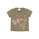 Παιδική καλοκαιρινή μπλούζα κοντομάνικη για κορίτσι χακί 234009-4580 Boboli