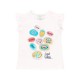 Παιδική κοντομάνικη μπλούζα για κορίτσι λευκή 224064-1100 Boboli