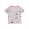 Βρεφική κοντομάνικη μπλούζα για αγόρι γκρί 304120-9830 Boboli