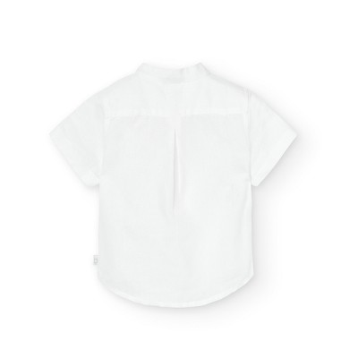 Βρεφικό πουκάμισο κοντομάνικο για αγόρι λευκό 716206-1100 Boboli
