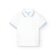 Παιδική κοντομάνικη πόλο μπλούζα για αγόρι λευκή 718264-1100 BOBOLI