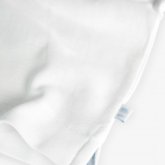 Βρεφική κοντομάνικη πόλο μπλούζα για αγόρι λευκή 718264-1100 BOBOLI