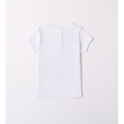Παιδικ΄ή μπλούζα κοντομάνικη για κορίτσι λευκή 48341-00-B887-0113 I DO