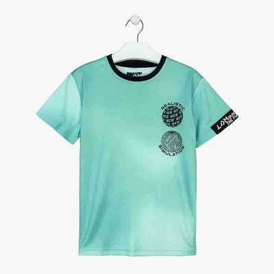 Παιδική κοντομάνικη μπλούζα για αγόρι 31F-1010AL-TURQVOICE Losan