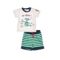 Σετ Βρεφικό Μπλουζάκι με Σορτς Κοντομάνικο για Αγόρι Πράσινο 21910024-501 Marasil 