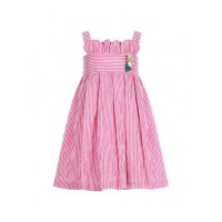 Βρεφικό Φόρεμα Αμάνικο για Κορίτσι Φούξιες-Λευκές ρίγες 21911119-830 Marasil 