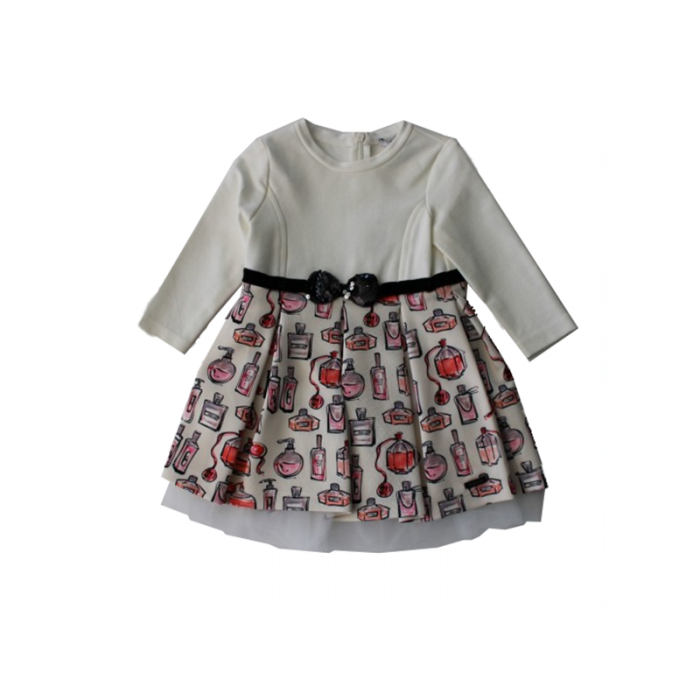 Βρεφικό Φόρεμα Για Κορίτσι Ρόζ Λευκό Marasil 21911143