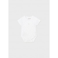 Βρεφικό κορμάκι λευκό-χακί Better Cotton 24-01718-019 Mayoral Newborn