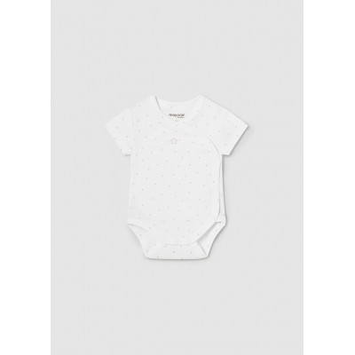 Βρεφικό κορμάκι λευκό-ροζ Better Cotton 24-01718-023 Mayoral Newborn