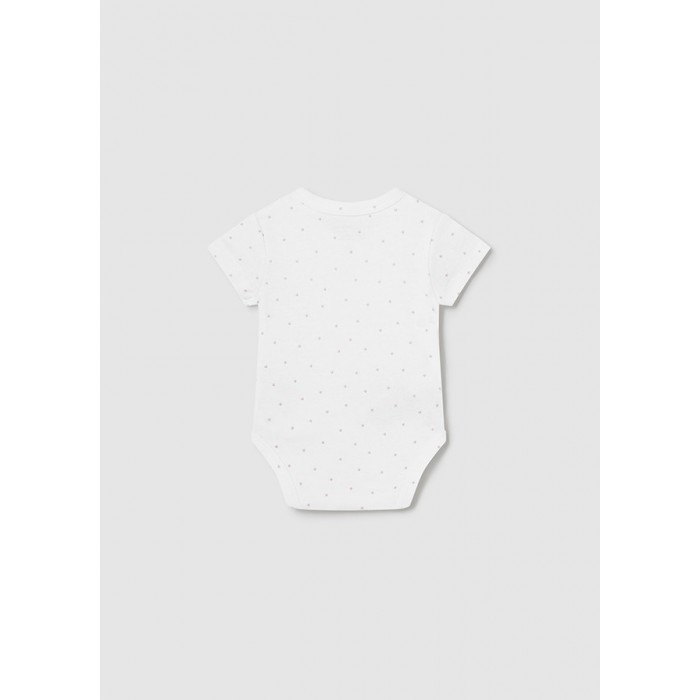 Βρεφικό κορμάκι λευκό-ροζ Better Cotton 24-01718-023 Mayoral Newborn