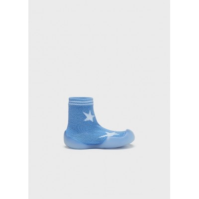 Βρεφικά παπούτσια αγκαλιάς με σόλα για κορίτσι μπλε 22-09516-031 MAYORAL NEWBORN