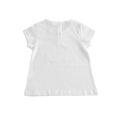 Βρεφική κοντομάνικη μπλούζα για κορίτσι λευκή 44040 Β463-0113 I DO
